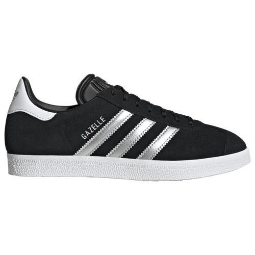 adidas Womens Originals Gazelle - Tennis Shoes Ftwr White/Ftwr White/Silver Metallic/White Product Image