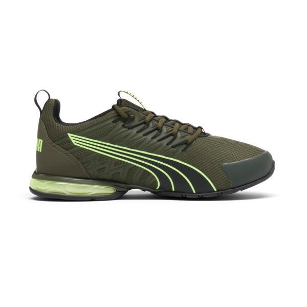 PUMA Voltaic Evo Wide Men's Running Shoes in Dark Olive/Fizzy Apple Product Image