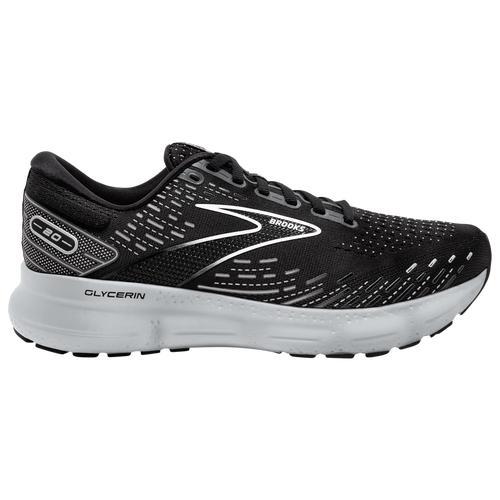 Brooks Mens Glycerin 20 - Running Shoes Black/White/Alloy Product Image