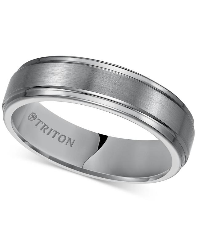 Triton Mens Tungsten Carbide Ring, 6mm Comfort Fit Wedding Band Product Image