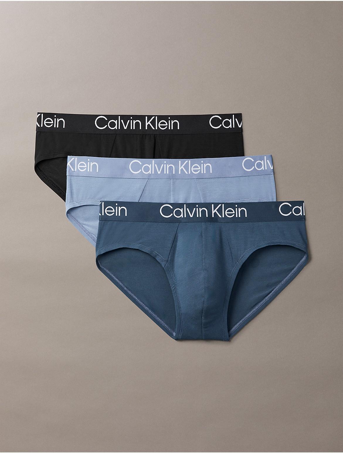 Calvin Klein Mens Ultra-Soft Modern 3-Pack Hip Brief - Multi - XL Product Image