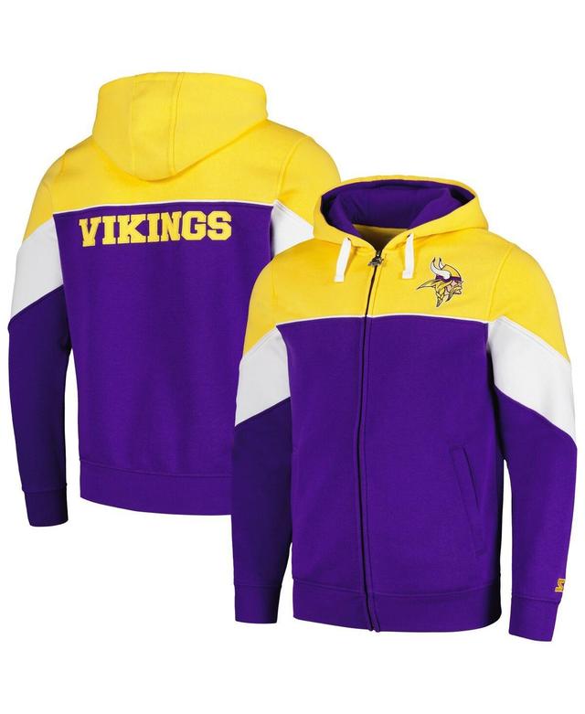 Mens Starter /Gold Minnesota Vikings Running Back Full-Zip Hoodie Product Image