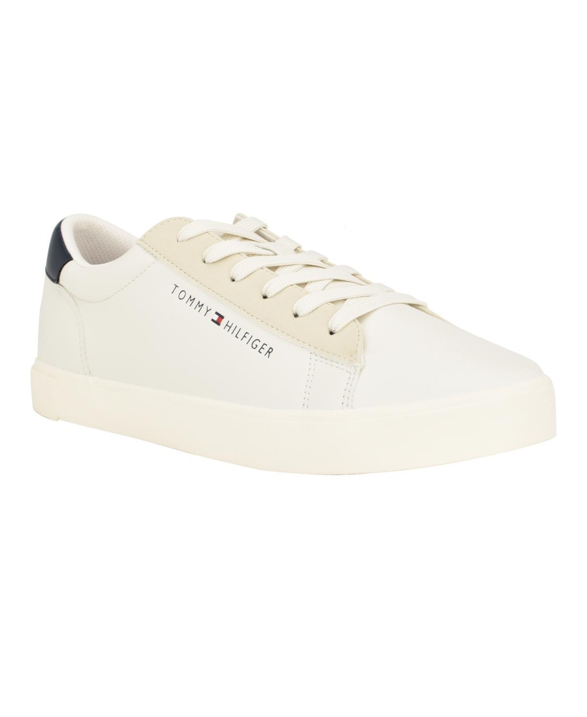 Tommy Hilfiger Mens Ribby Lace Up Fashion Sneakers - Cream, Beige Product Image