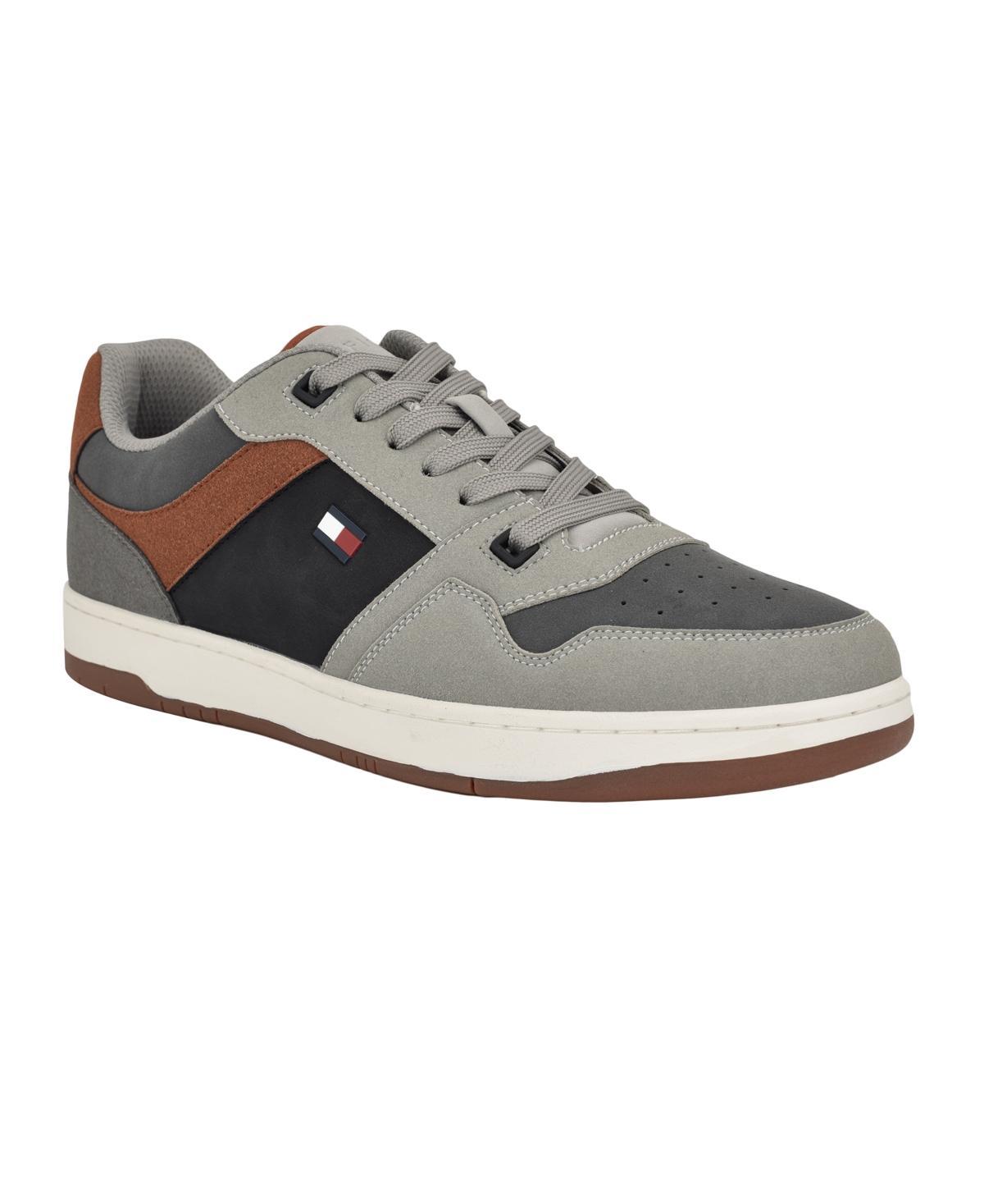 Tommy Hilfiger Mens Trane Fashion Lace Up Sneakers - Light Grey Product Image