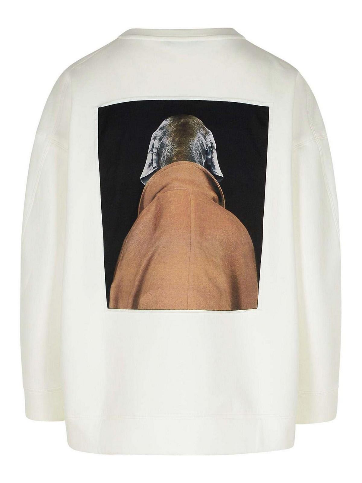 Bacco White Cotton Blend Sweatshirt Product Image