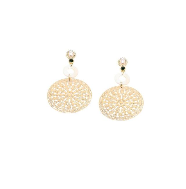 Sohi Womens Celestrial Filigree Drop Earrings Product Image