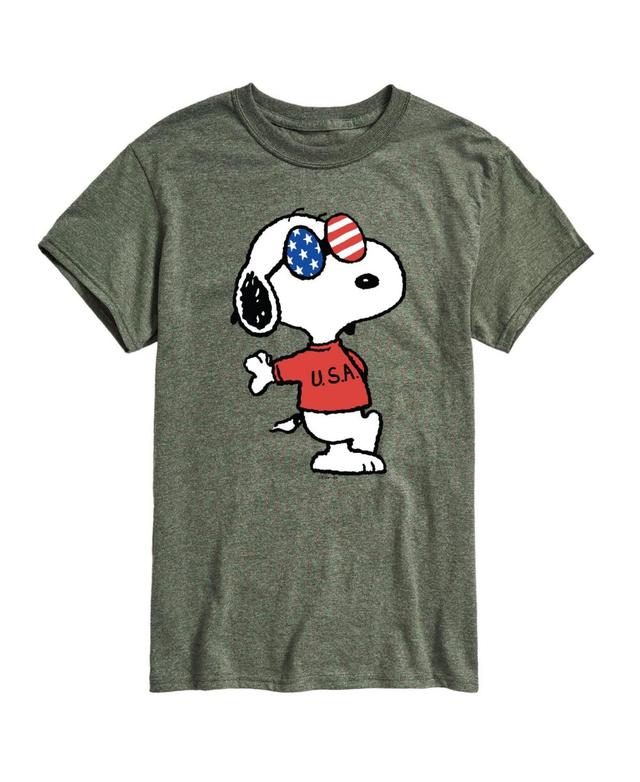 Airwaves Mens Peanuts Americana Short Sleeves T-shirt Product Image