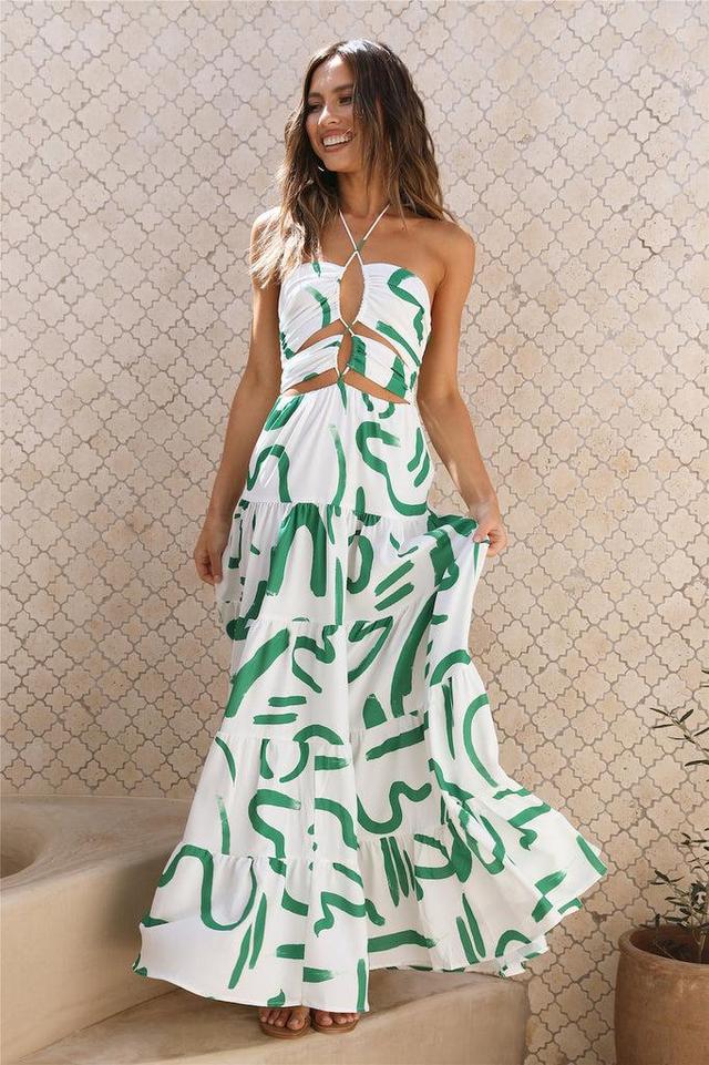 SEVEN WONDERS Yorkalina Maxi Dress Emerald Product Image