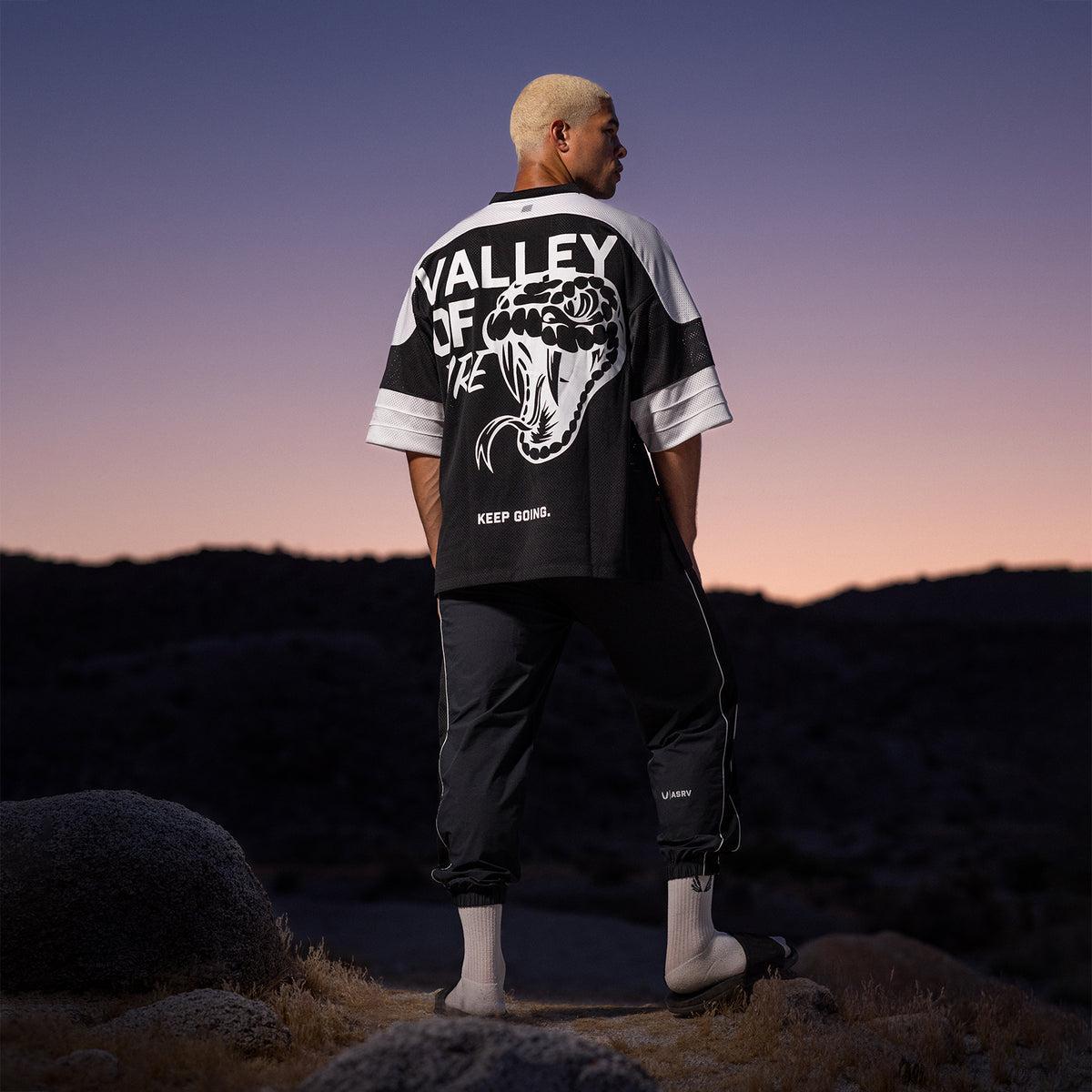 0772. SilverPlus™ Mesh Oversized Jersey  - Black "Valley of Fire" - Retail Only Item Product Image