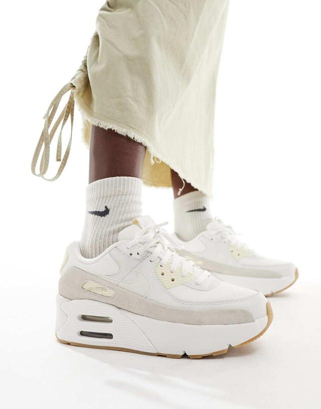 Nike Womens Air Max 90 LV8 - Shoes Sail/Sail/Phantom Product Image