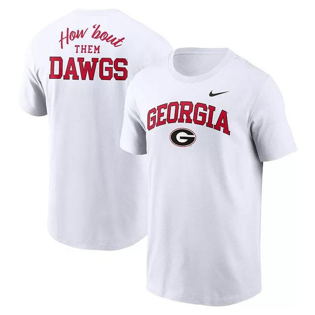 Nike Mens White Georgia Bulldogs Blitz 2-Hit T-Shirt Product Image