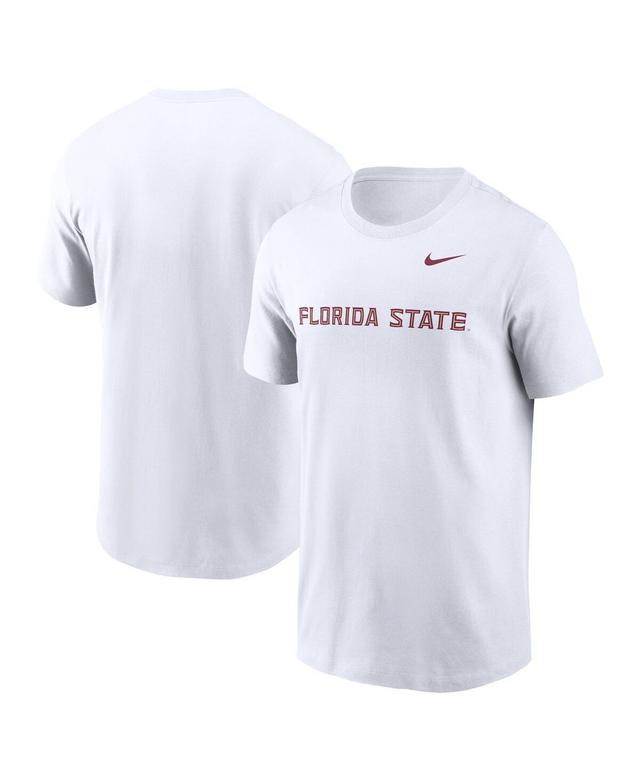 Nike Mens White Florida State Seminoles Primetime Evergreen Wordmark T-Shirt Product Image