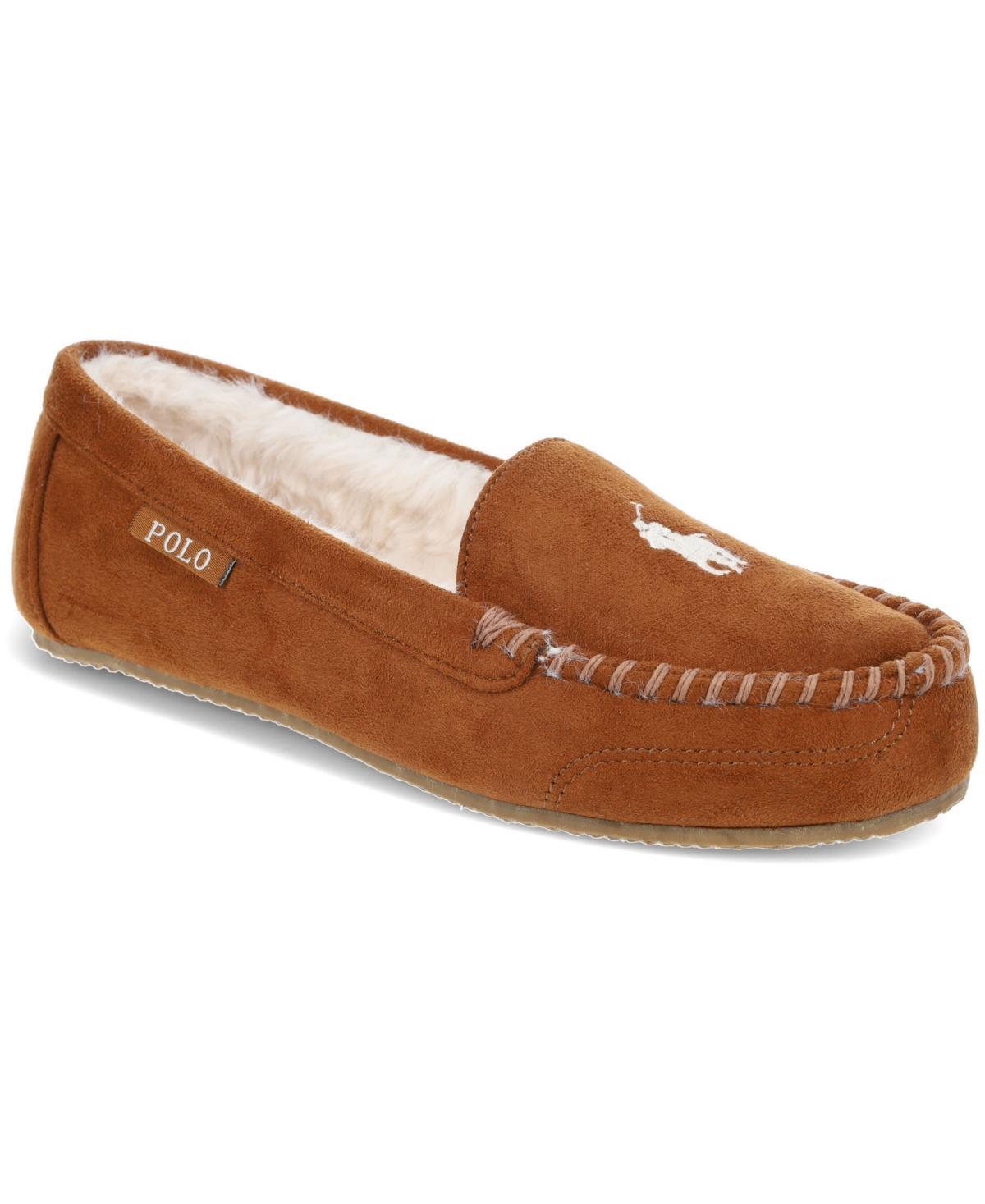 Polo Ralph Lauren Womens Dezi Faux Fur Moccasin Slippers Product Image