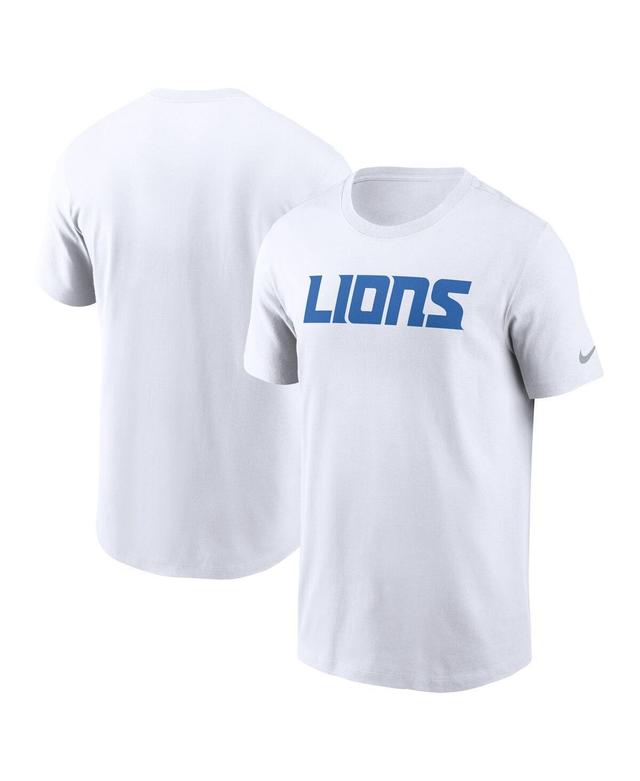 Nike Mens White Detroit Lions Primetime Wordmark Essential T-Shirt Product Image