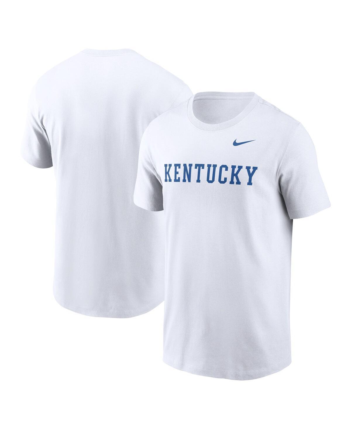 Nike Mens White Kentucky Wildcats Primetime Evergreen Wordmark T-Shirt Product Image