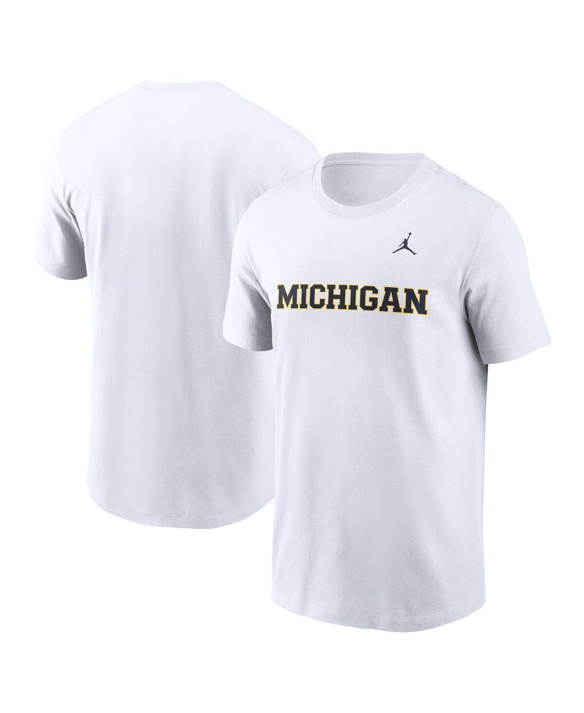 Jordan Mens Michigan Wolverines Primetime Evergreen Wordmark T-Shirt Product Image