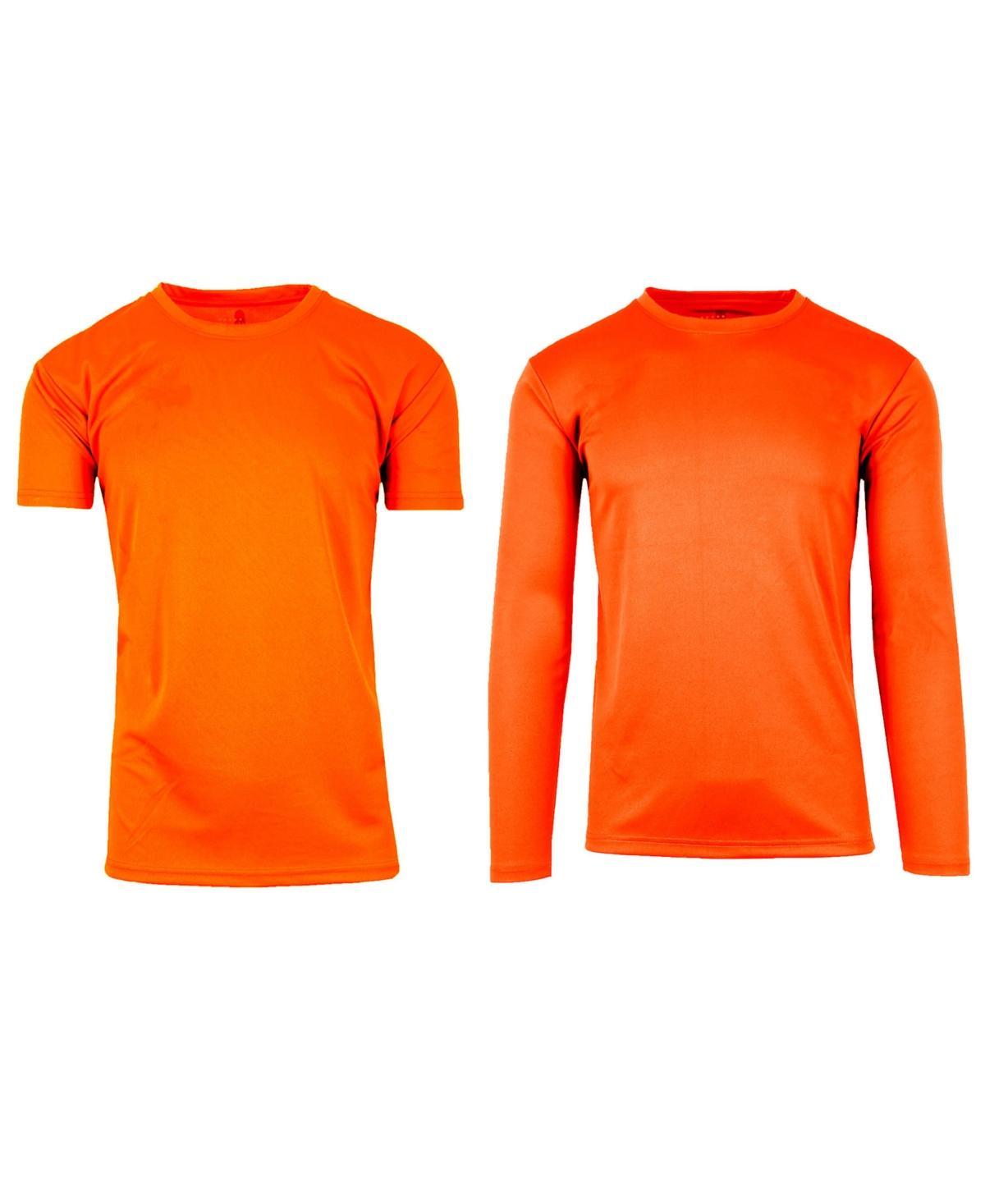 Galaxy By Harvic Mens Short Sleeve Long Sleeve Moisture-Wicking Quick Dry Performance Crew Neck Tee-2 Pack Product Image