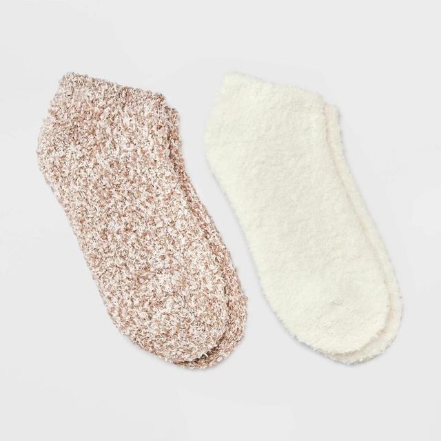 Womens Marled 2pk Cozy Low Cut Socks - Auden 4-10 Product Image