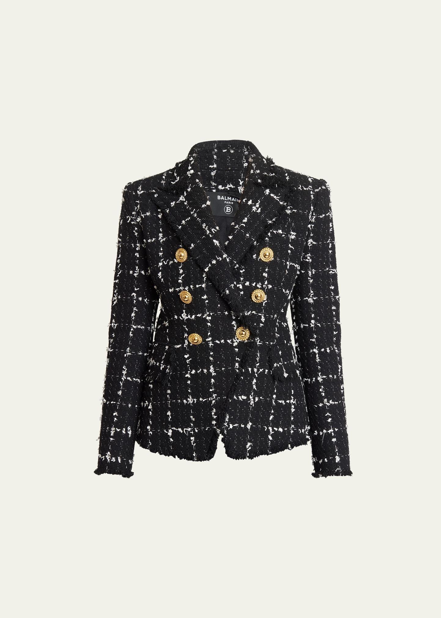 Womens Tweed Double-Breasted Jacket Product Image