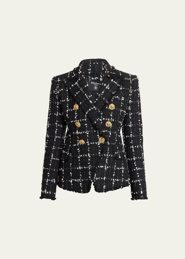 Womens Tweed Double-Breasted Jacket Product Image