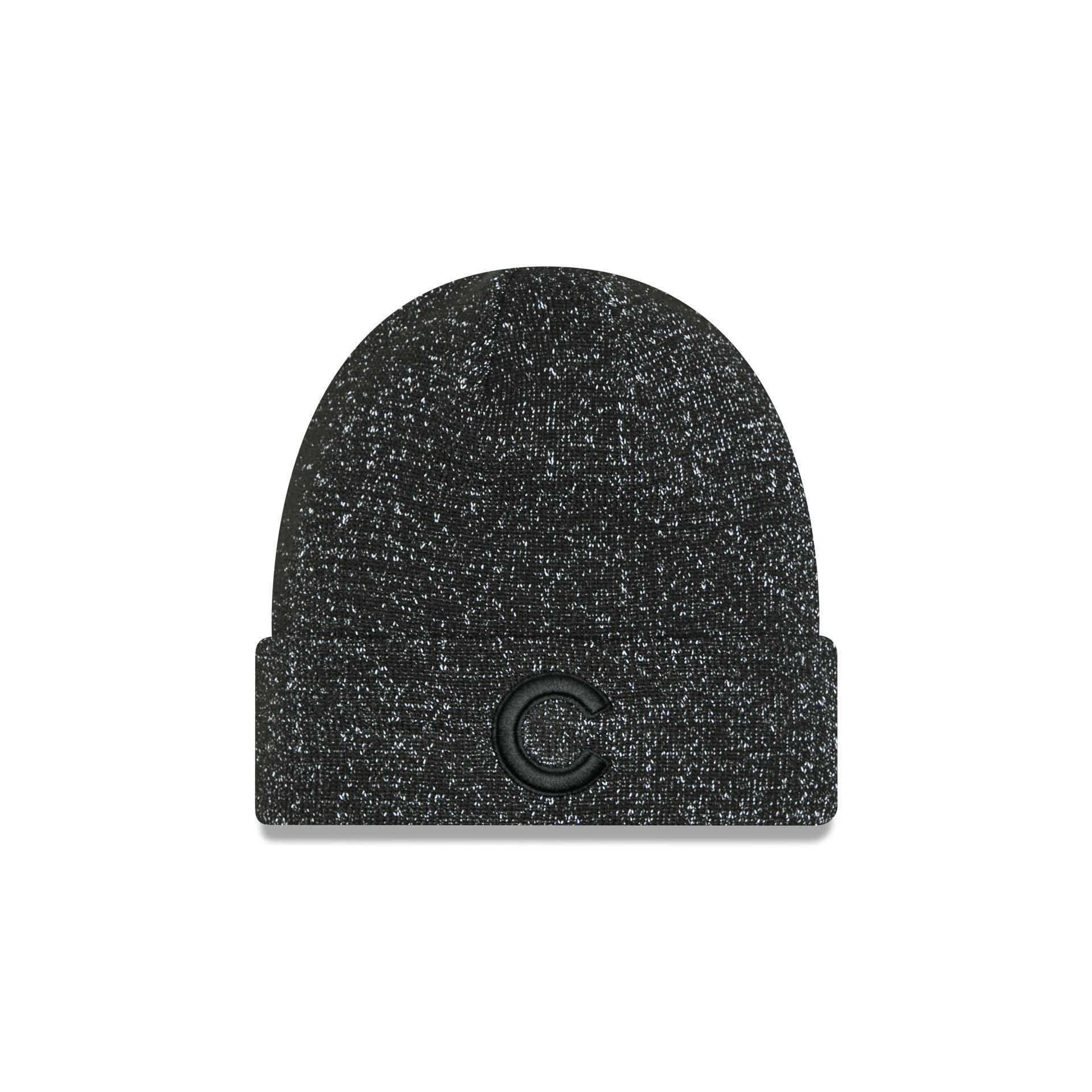 Chicago Cubs Reflective Black Knit Beanie Male Product Image