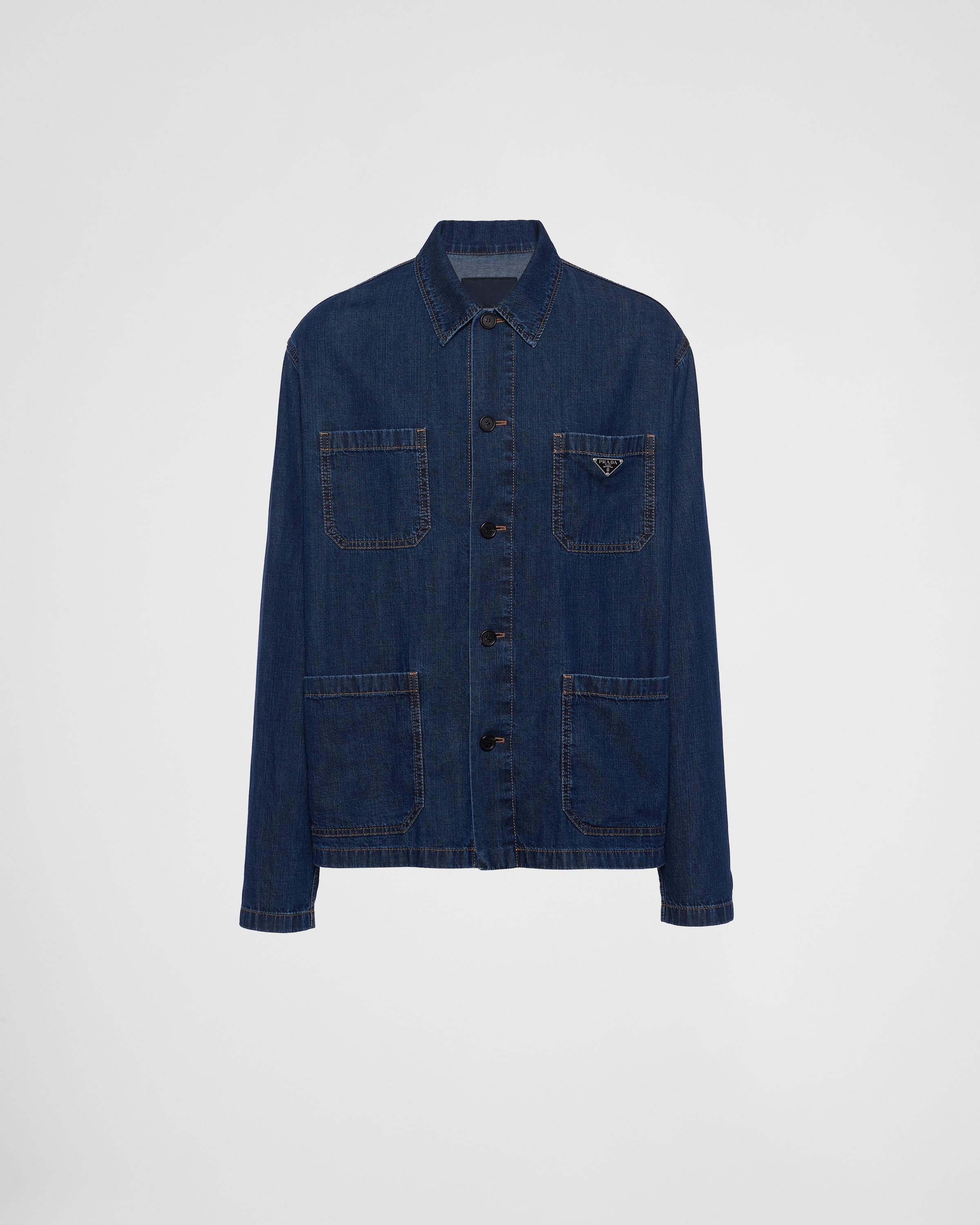 Light denim blouson jacket Product Image