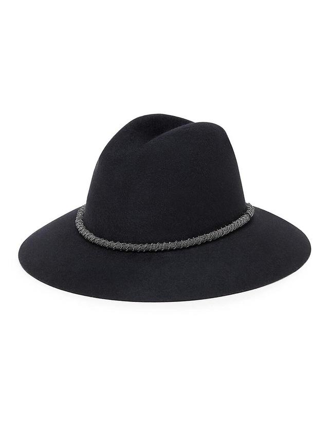 Womens Felt Fedora with Precious Braided Band Product Image