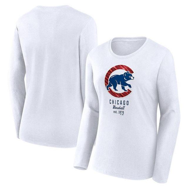 Womens Fanatics Branded Chicago Cubs Long Sleeve T-Shirt Product Image