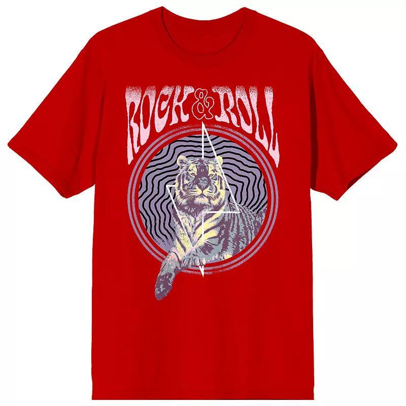 Mens Vintage-Style Rock & Roll Graphic Tee Product Image