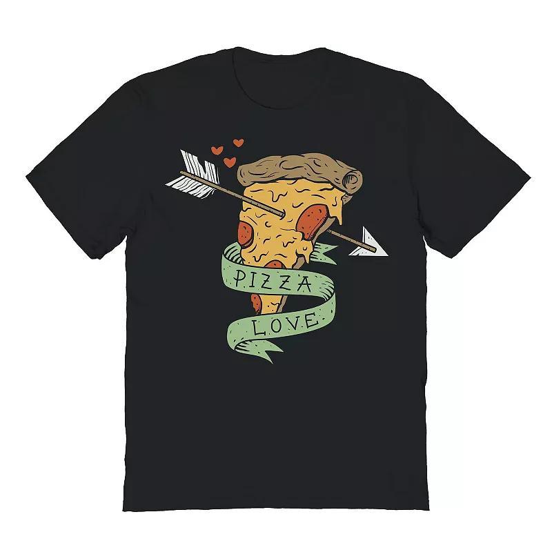 Mens Pizza Love Valentines Graphic Tee Product Image