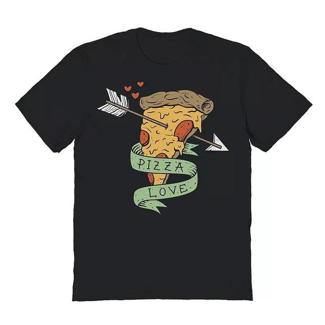 Mens Pizza Love Valentines Graphic Tee Product Image