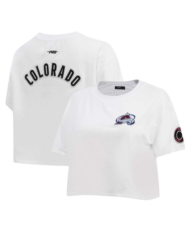 Womens Pro Standard White Colorado Avalanche Classic Boxy Cropped T-shirt Product Image