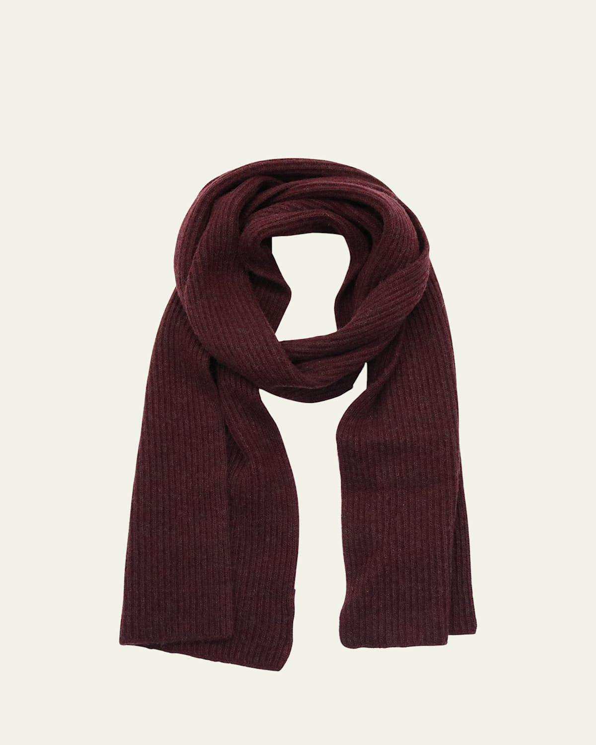 Mens Rib Cashmere Scarf Product Image