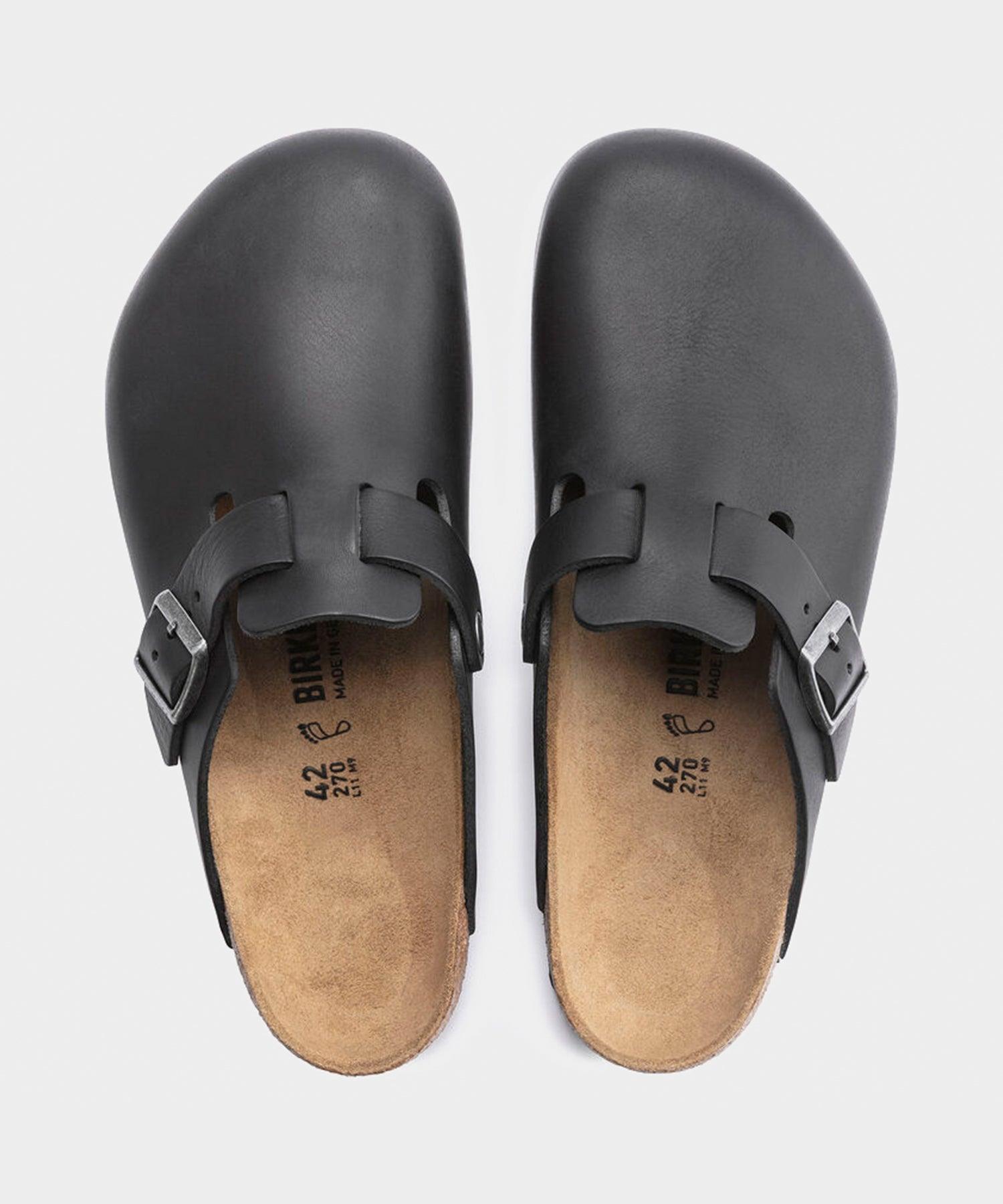 Birkenstock Boston Grip in Vintage Black Leather Product Image