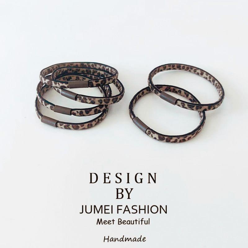 Leopard Print Hair Tie / Set Product Image