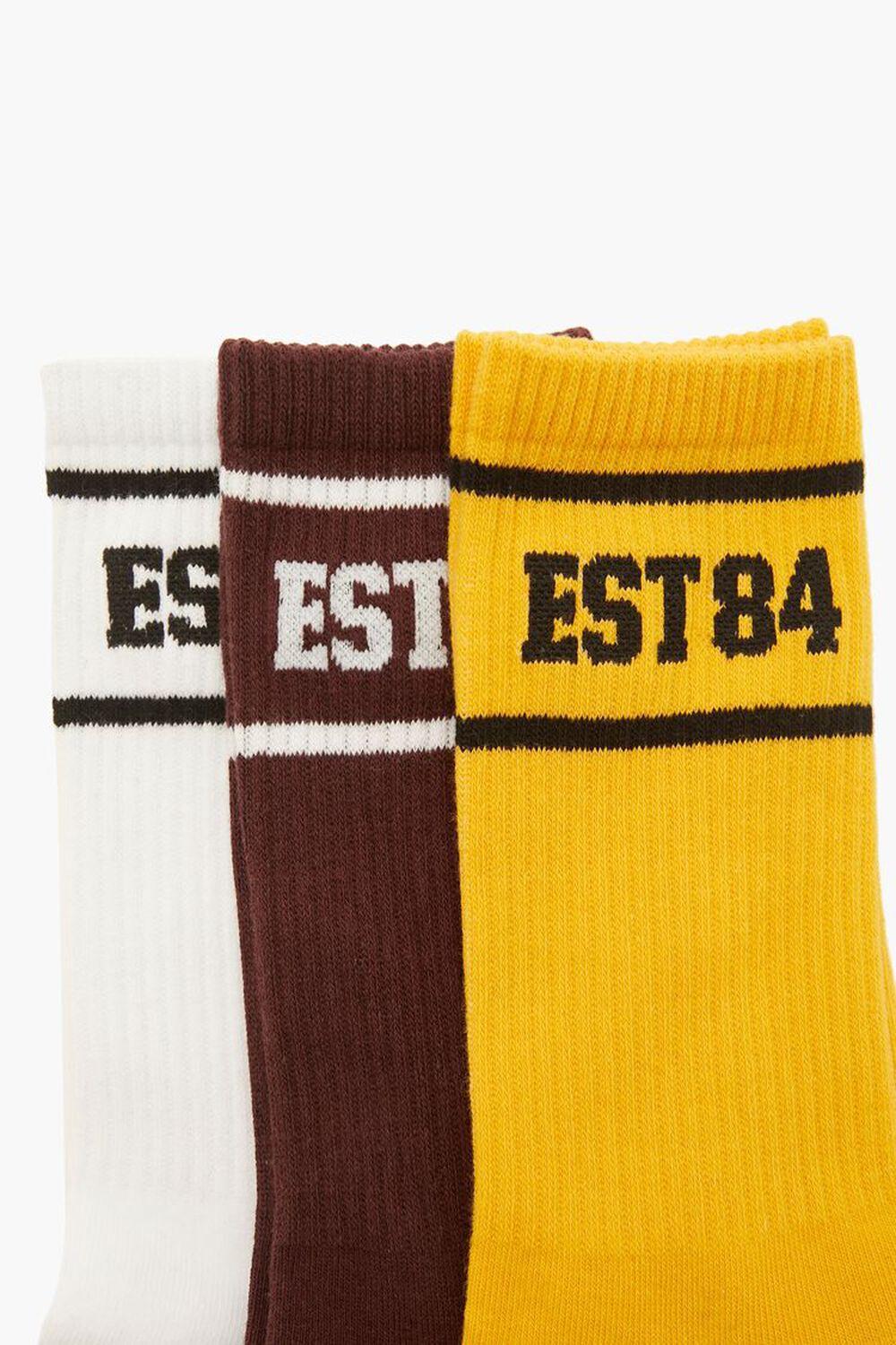 EST 84 Crew Sock Set - 3 pack | Forever 21 Product Image