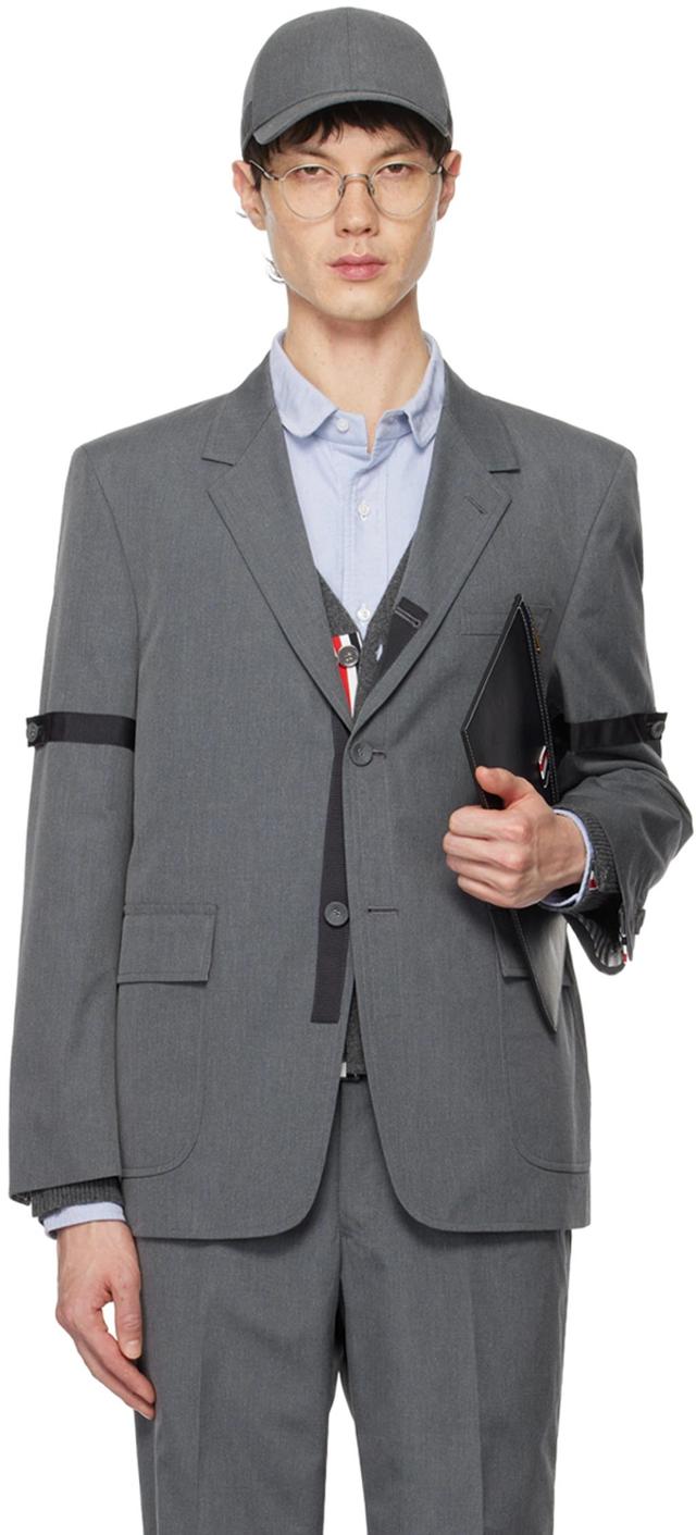 Gray Armband Sport Blazer In 035 Med Grey Product Image