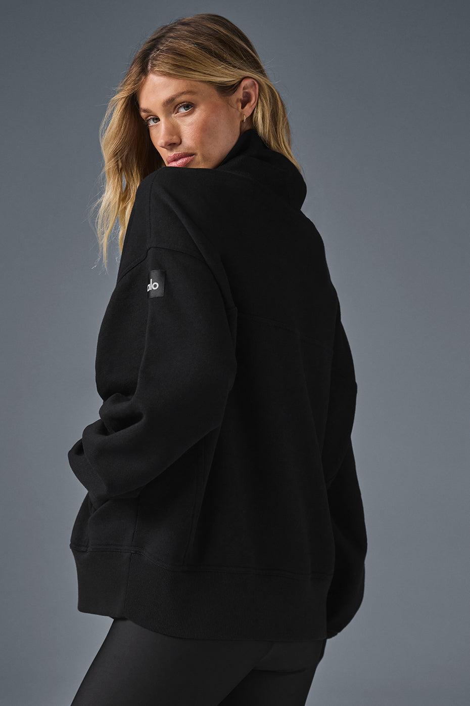 Hazy Mock Neck Pullover - Black Female Product Image