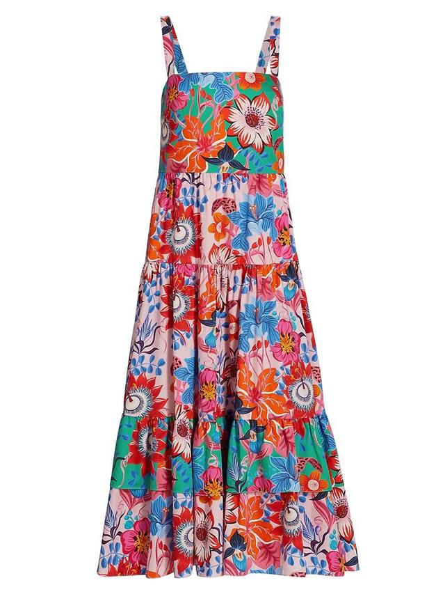 Womens Daniela Floral Tiered Midi-Dress Product Image