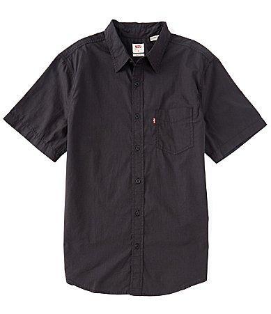 Levis Classic-Fit Short Sleeve Chambray Woven Shirt Product Image