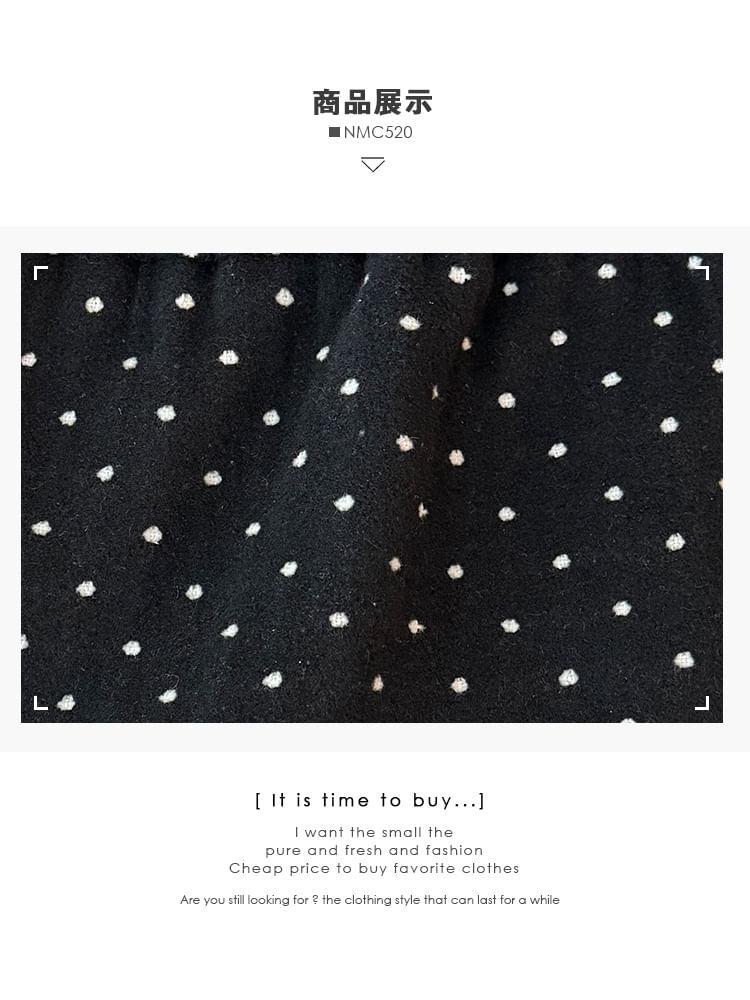 Ruffle-Hem Polka-Dot Mini Skirt Product Image