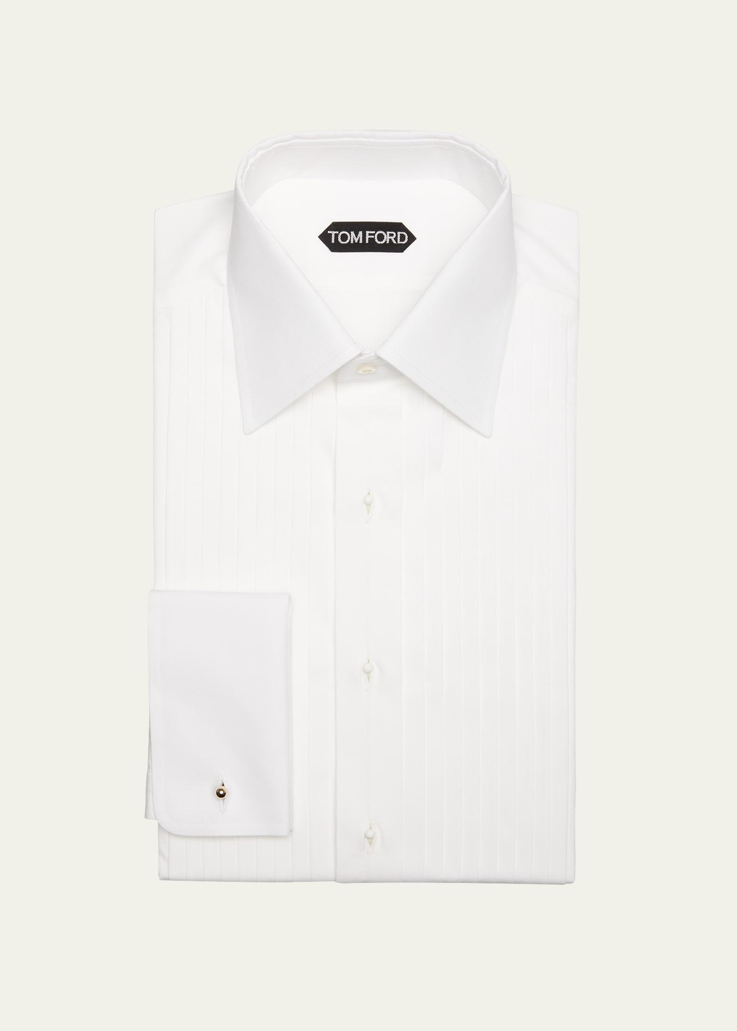 Mens Plisse Formal Dress Shirt Product Image