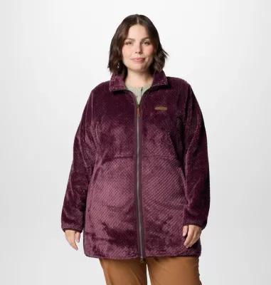 Columbia Womens Fire Side Long Full Zip Fleece Jacket - Plus Size- Product Image