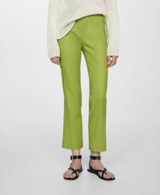 Women's Linen Flare Trousers Product Image