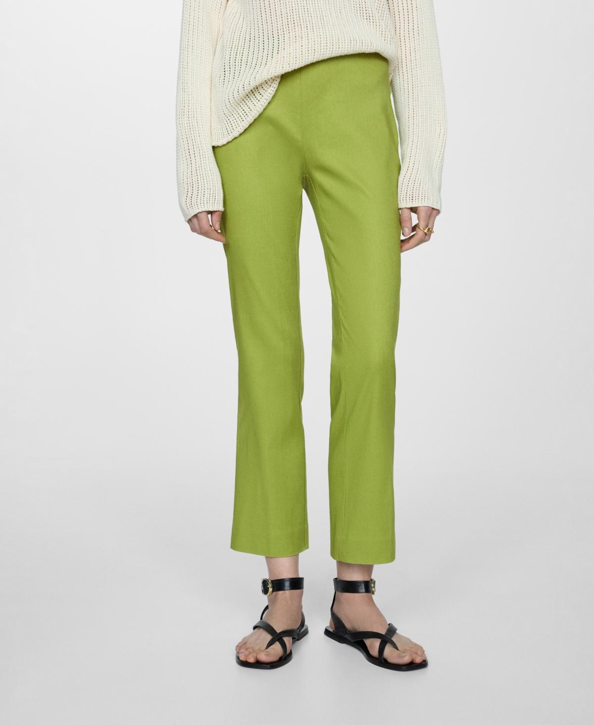 Women's Linen Flare Trousers Product Image