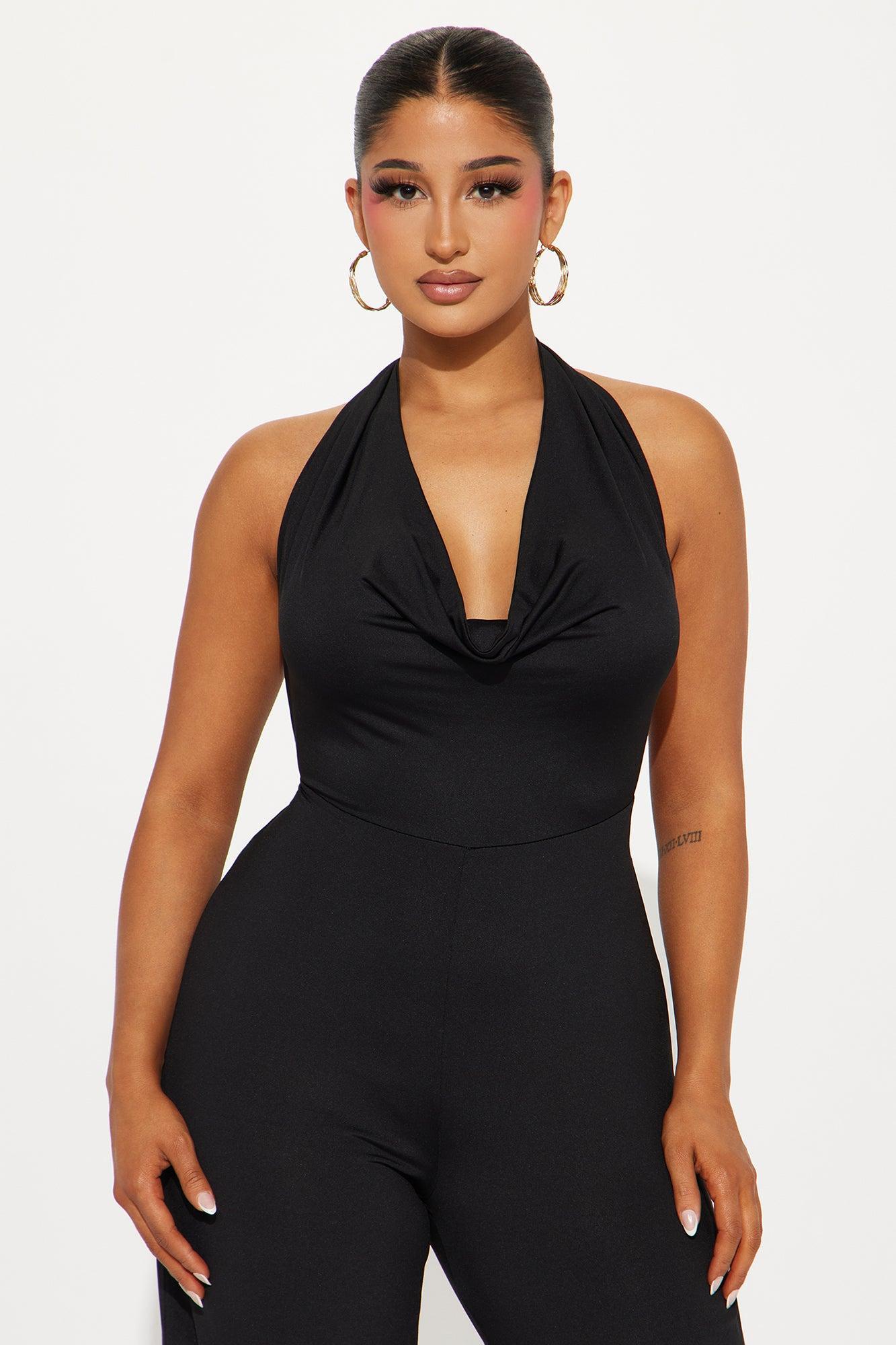 Curious Woman Jumpsuit  - Black Product Image