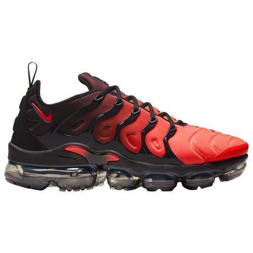 Nike Mens Air Vapormax Plus - Running Shoes Black/White/Bright Crimson Product Image