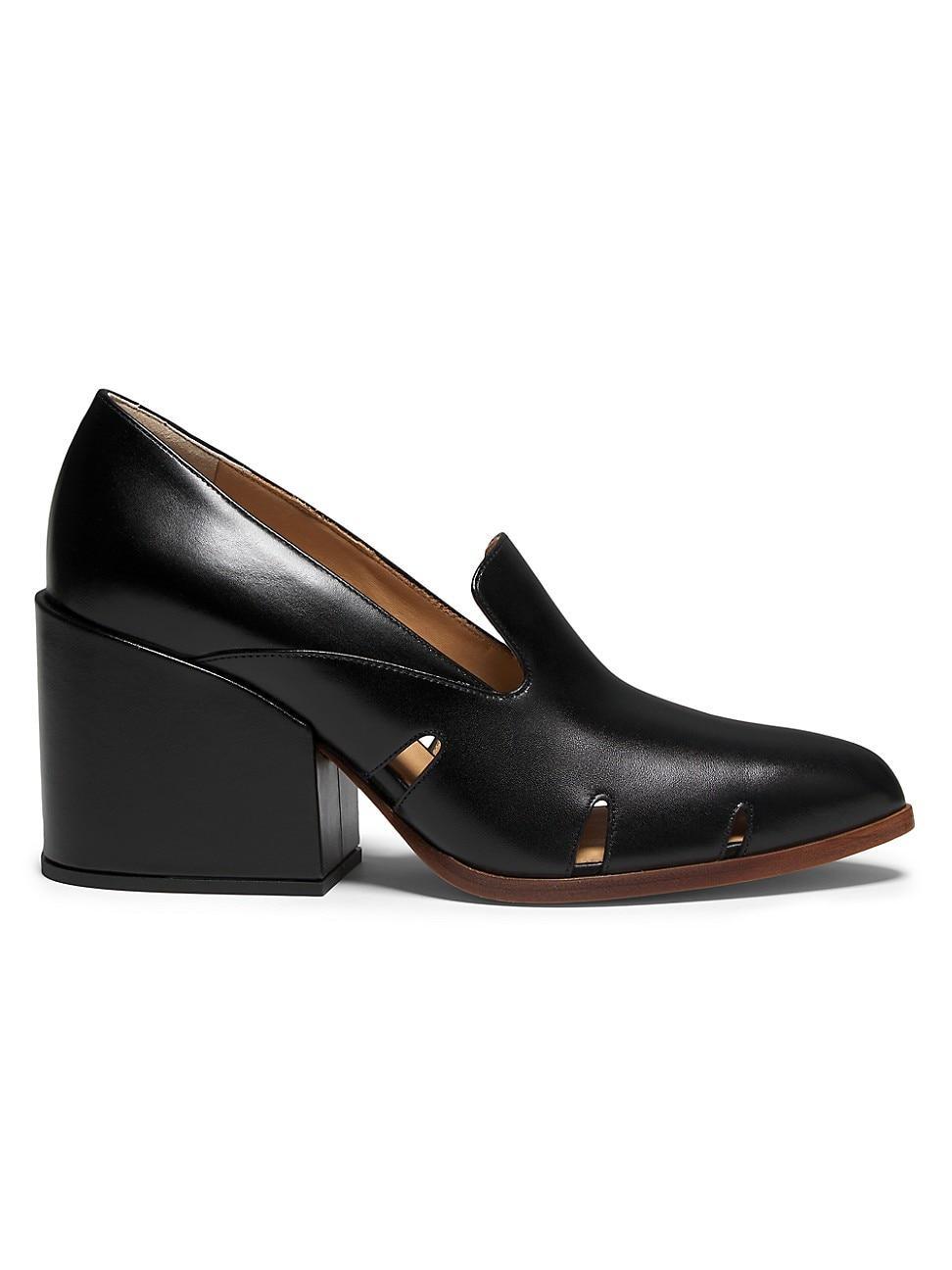 Womens Eliza 80MM Leather Loafers Product Image