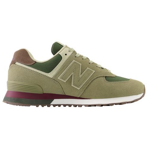 New Balance Mens New Balance 574 - Mens Running Shoes Olive/Maroon/White Product Image