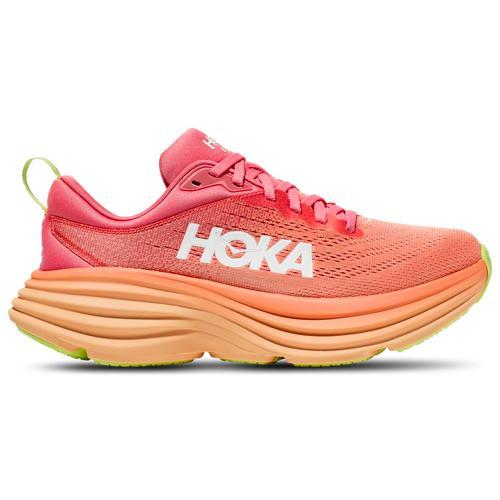 Hoka Womens HOKA Bondi 8 - Shoes Coral/Papaya Product Image